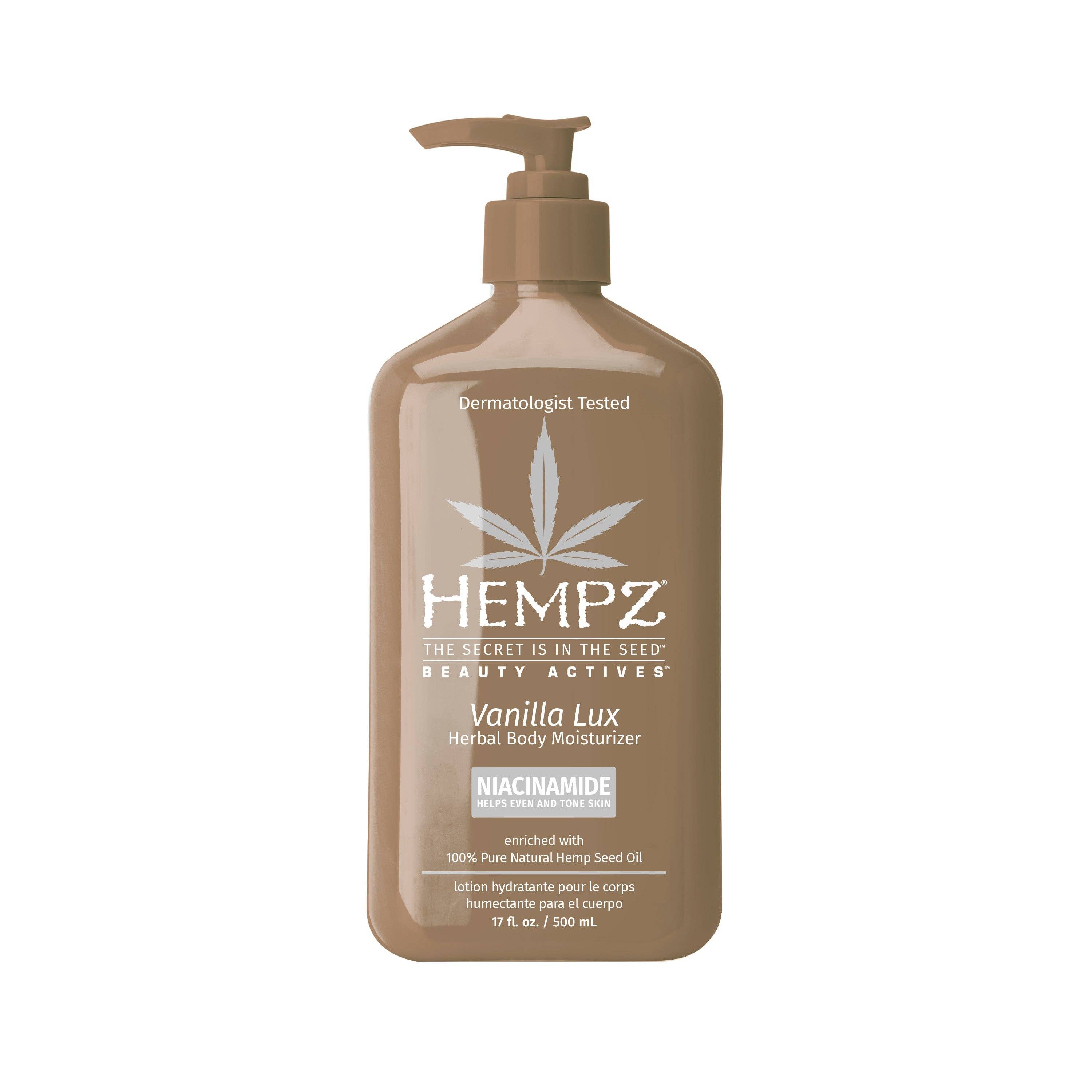 Hempz UK - Wholesale Body Cream/Lotion - Beauty Actives Vanilla Lux Herbal Body Moisturizer with Niacinamide0