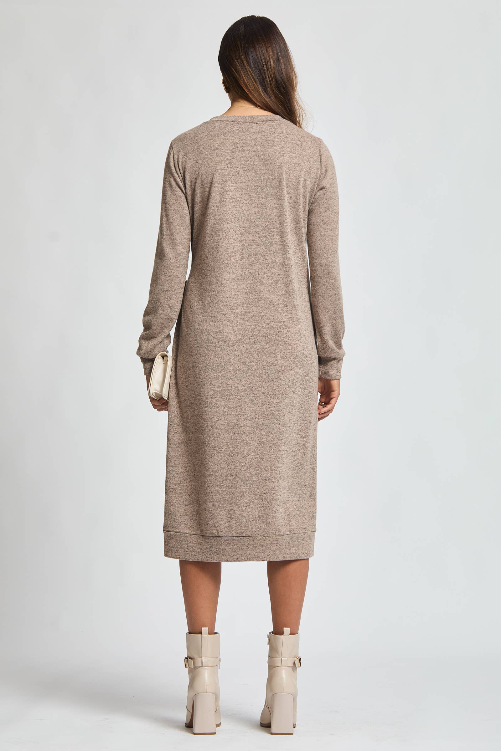 Dear Scarlett - Wholesale Dress - Women's - Hacci Knit Tunic Dress TRV-TIMELESS17