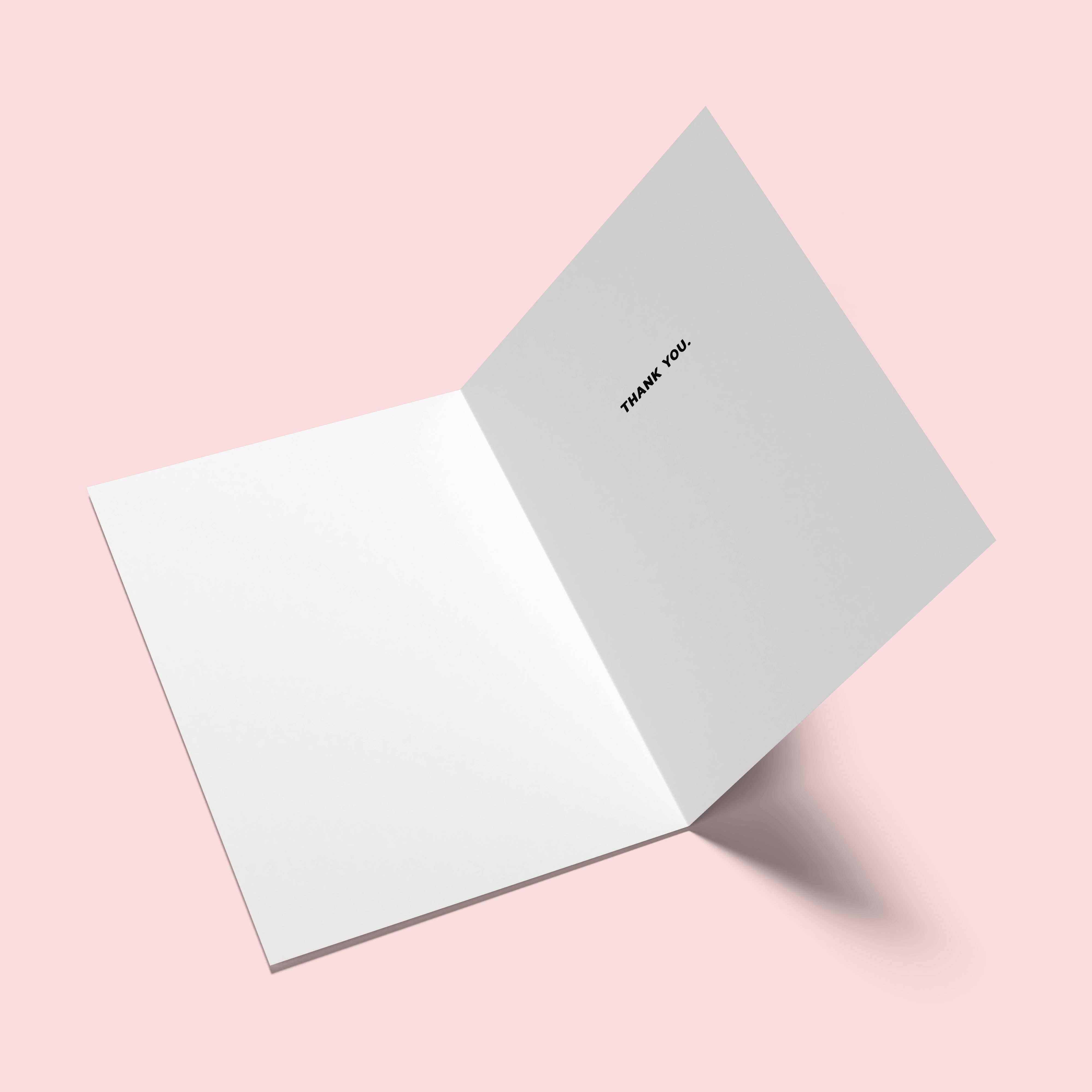 Tiramisu Paperie - Wholesale Thank You Card - THE DOLCE COLLECTION- Thank You card, Message Inside5