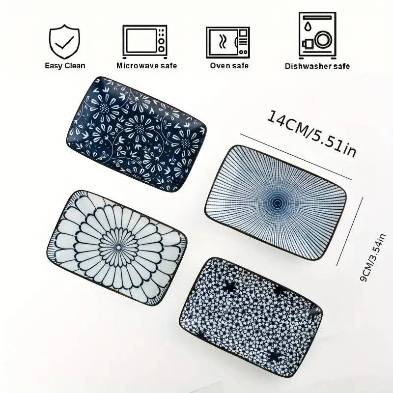 Huis Van Merken – Großhandel Essgeschirr-Set – 4-teiliges Boho-Keramik-Set für Sushi- und Dessertteller2