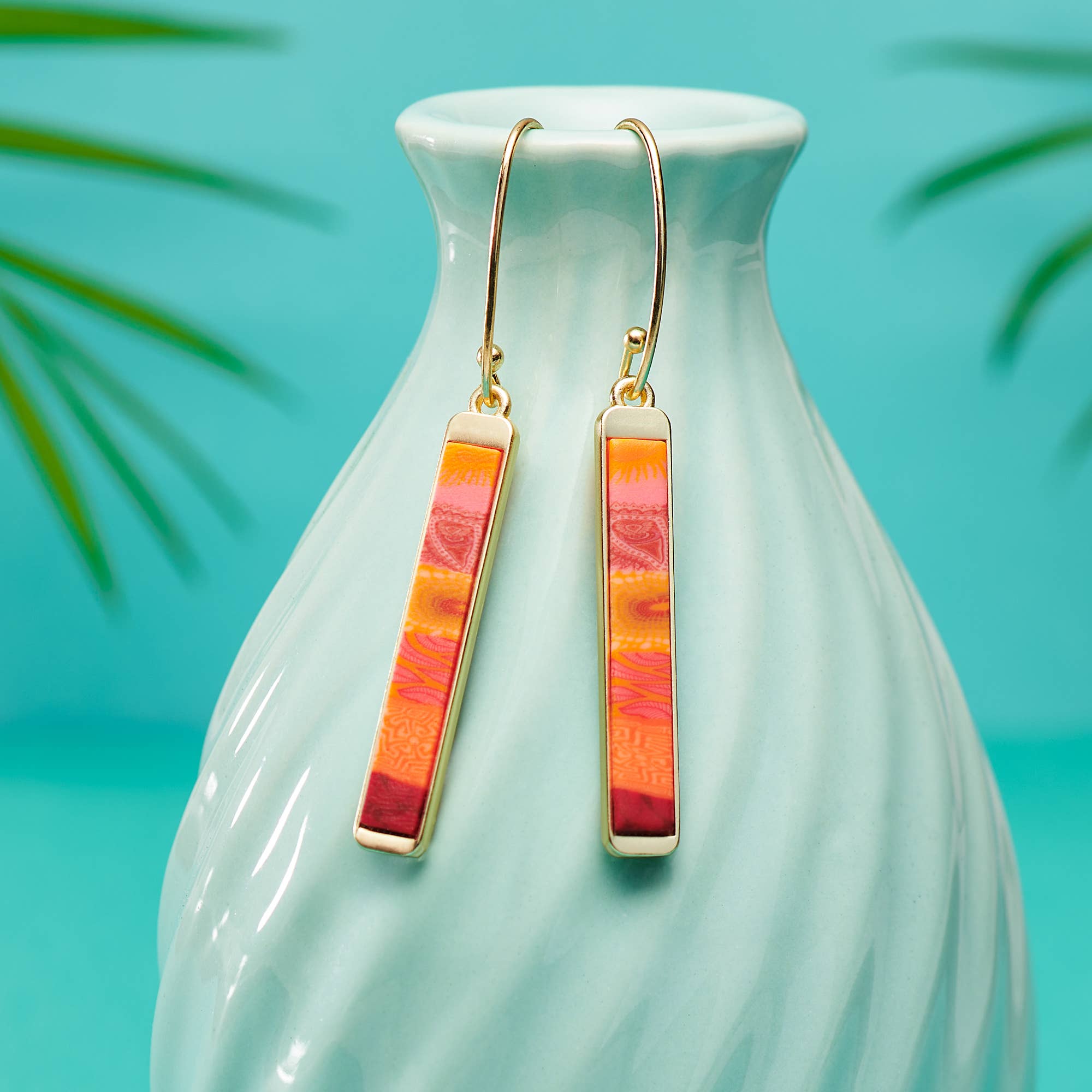 Wholesale Savannah Red Reversible Mini Bar Earrings for your store