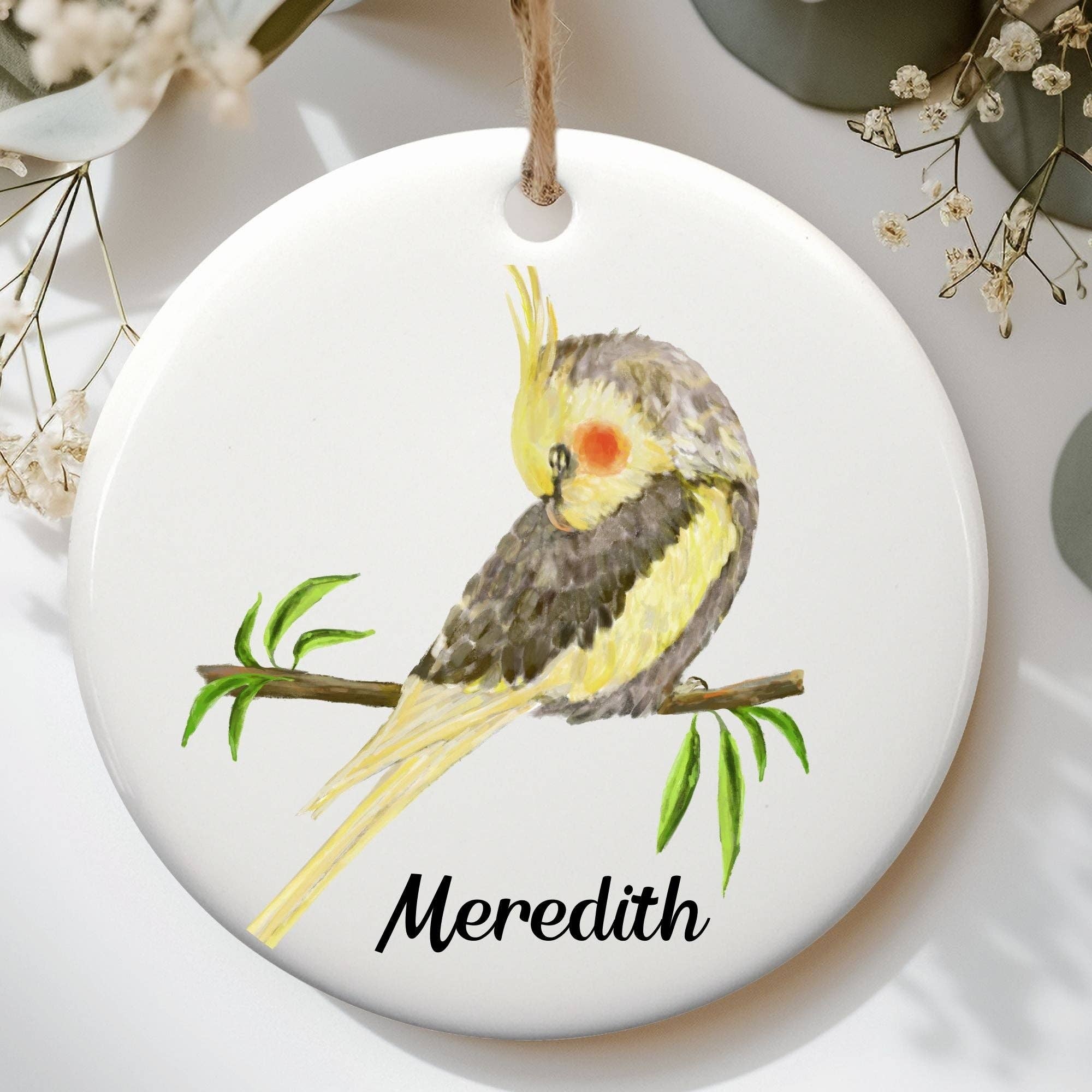 MerikaArt - Wholesale Ornament - Cockatiel Ceramic Ornament3