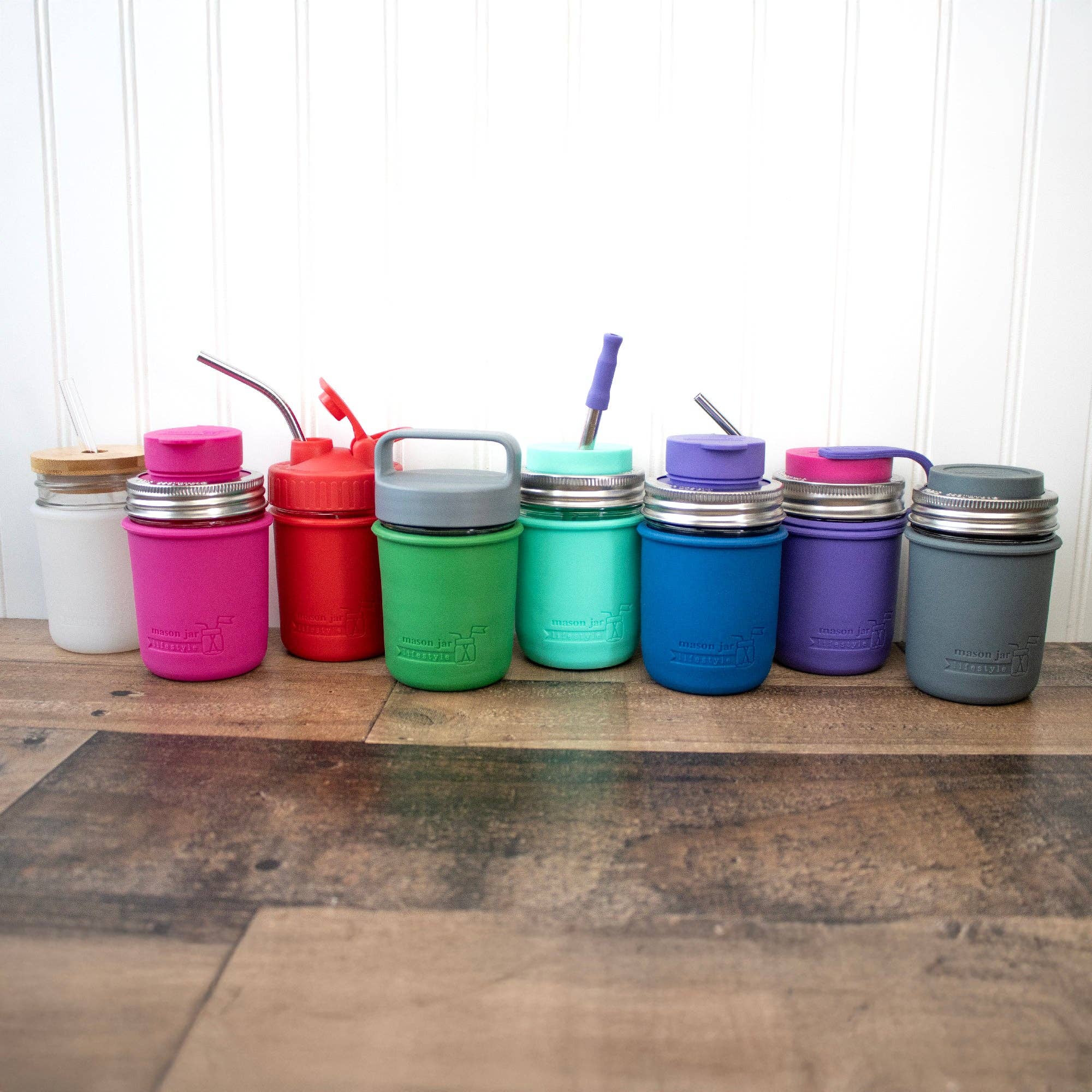 Mason Jar Lifestyle - Vente Housses de boisson - Manchon en silicone pour bocaux Mason d'une demi-pinte à bouche régulière de 8 oz4