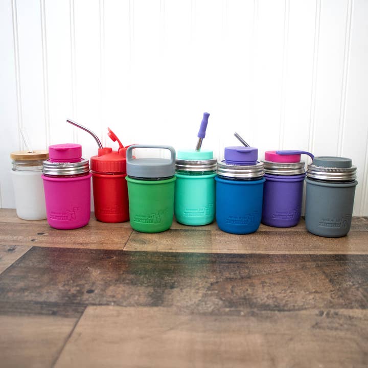 Mason Jar Lifestyle - Vente Housses de boisson - Manchon en silicone pour bocaux Mason d'une demi-pinte à bouche régulière de 8 oz4