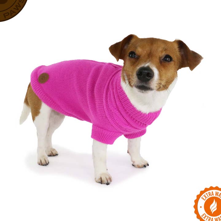 Ancol Pet Products Ltd – Engroshandel Sweater - Hund – Cable Knit Jumper Pink0