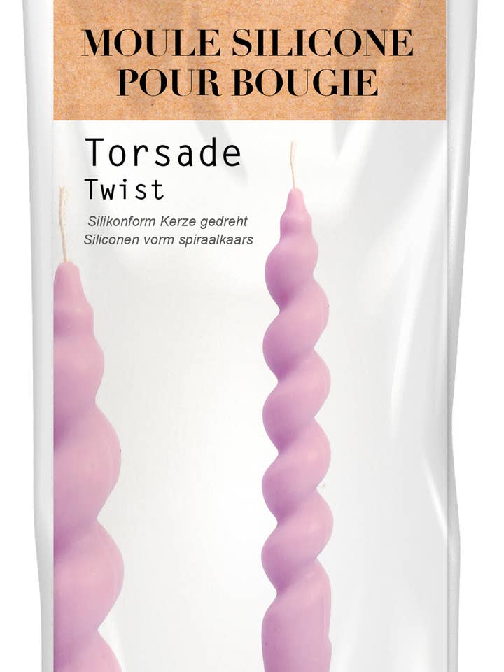 Silikoneform til lys - snoet design for engroshandel hos Graine Créative