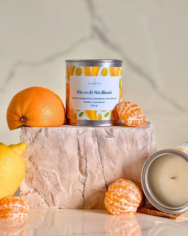 Kit Little Garden - Vendita all'ingrosso Candela in vasetto - Candela naturale - Ricordi Siciliani 220g | Lumière Essence2