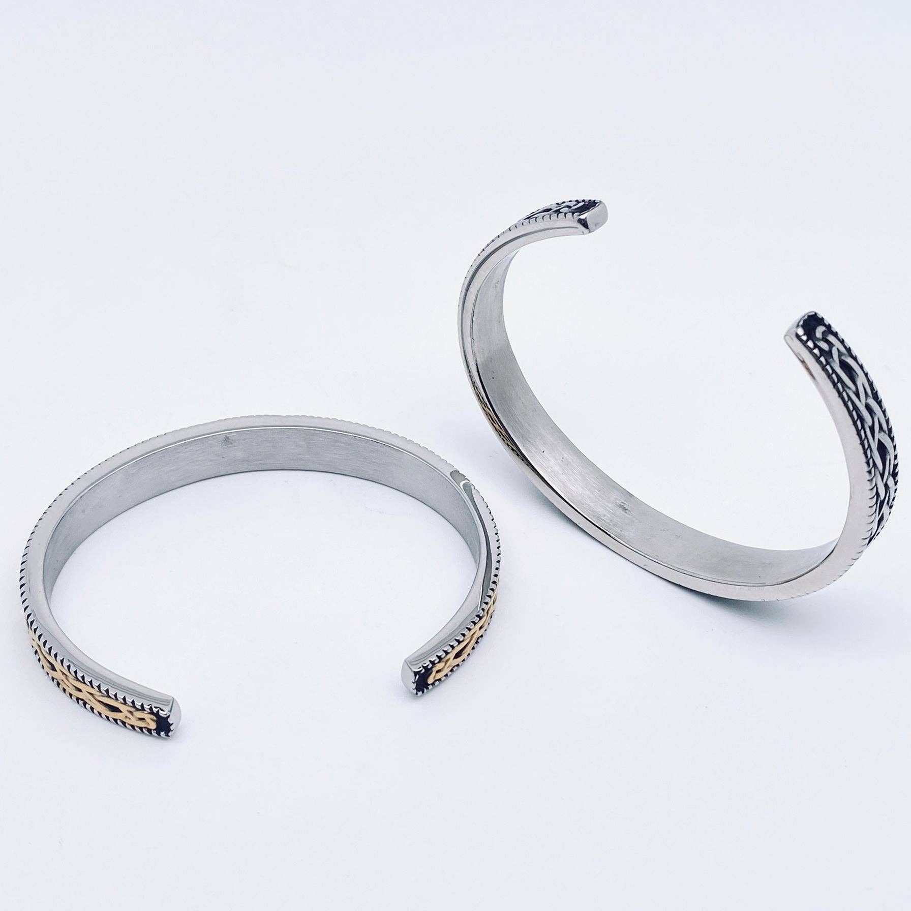 Mio Queena – wholesale Cuff bracelet – Viking Rune Valknut Celtic knot Stainless Steel Bangle-MJ/BC4