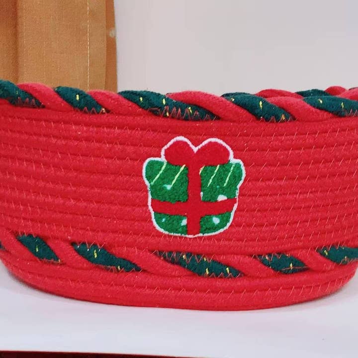 Decorazione natalizia a forma di cestino animato per la vendita all'ingrosso da parte di maison sympa