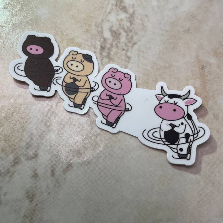 Denali & Co. - Vente Autocollant - Autocollant parodique de patinage artistique triple « Sow/Cow », 3 pouces1