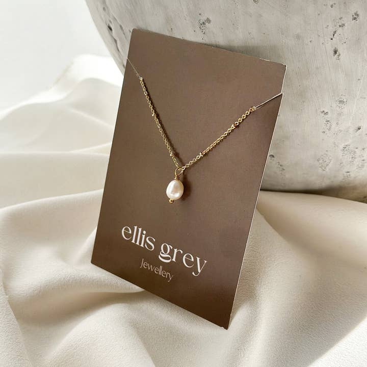 Ellis Grey Jewellery – wholesale Pendant/charm necklace – Freshwater Pearl 18k gold charm necklace 0