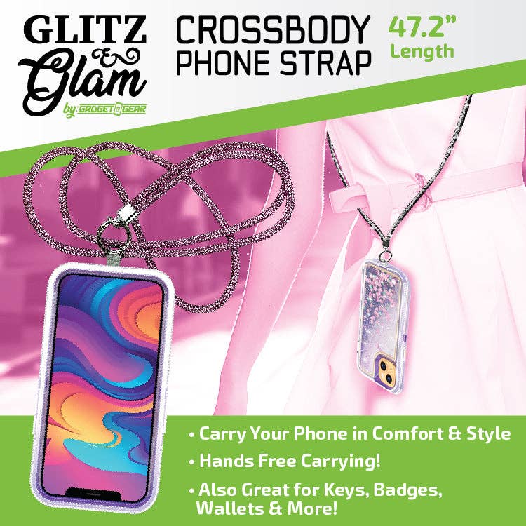 Novelty Brands - Wholesale Phonecase Strap - Glitz & Glam Crossbody Phone Strap Necklace - 6/Display7