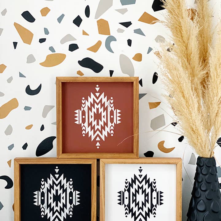 Southern Mesa Trading Co. – Großhandel Schilder – Cheyenne Wandkunst aus Holz in Rostfarbe