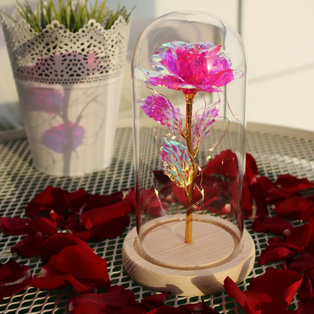 Moderny – wholesale Dekorativt bordsobjekt – Faerelle™ Glittrig Ros7