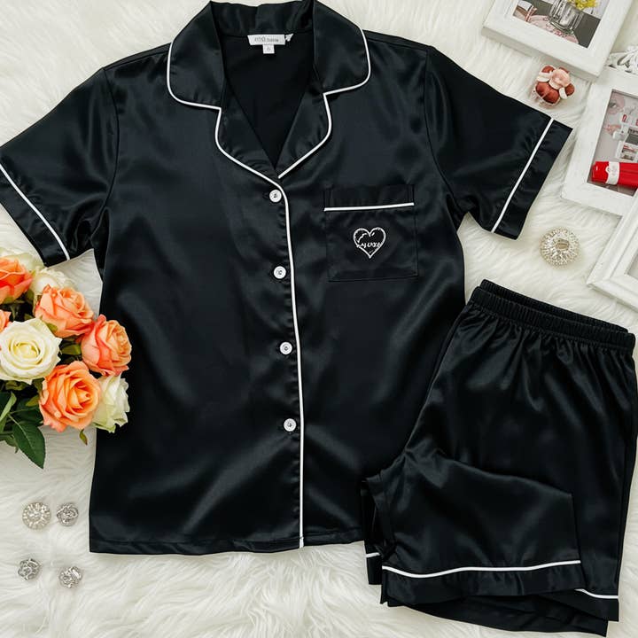 Personalised Satin Pyjamas Nightwear Pajamas for wholesale by The Blissful