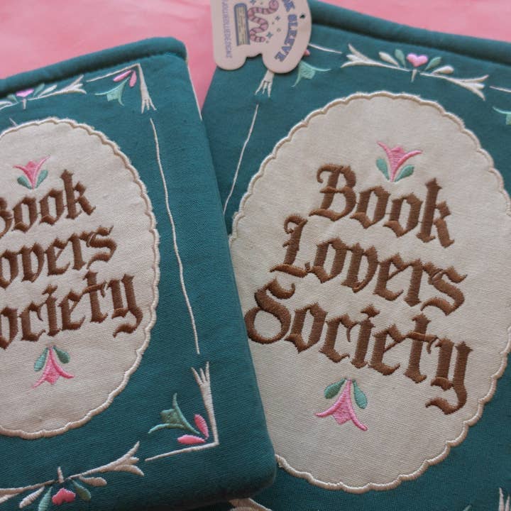 Jollie Ollie Designs - Wholesale Book Cover - Book Society Embroidered Book/Kindle Sleeve3