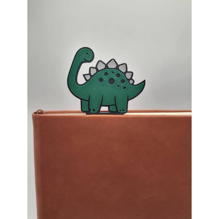 Dinosaur Stegosaurus Full-color Bookmark 3D Printed for wholesale by Novus Prints