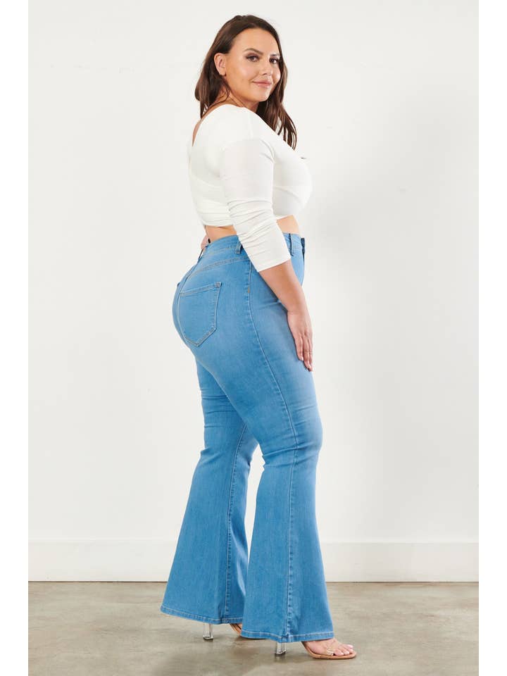 Vibrant M.i.U – wholesale Jeans – Women’s – Plus Tall Bell Flare Jeans8