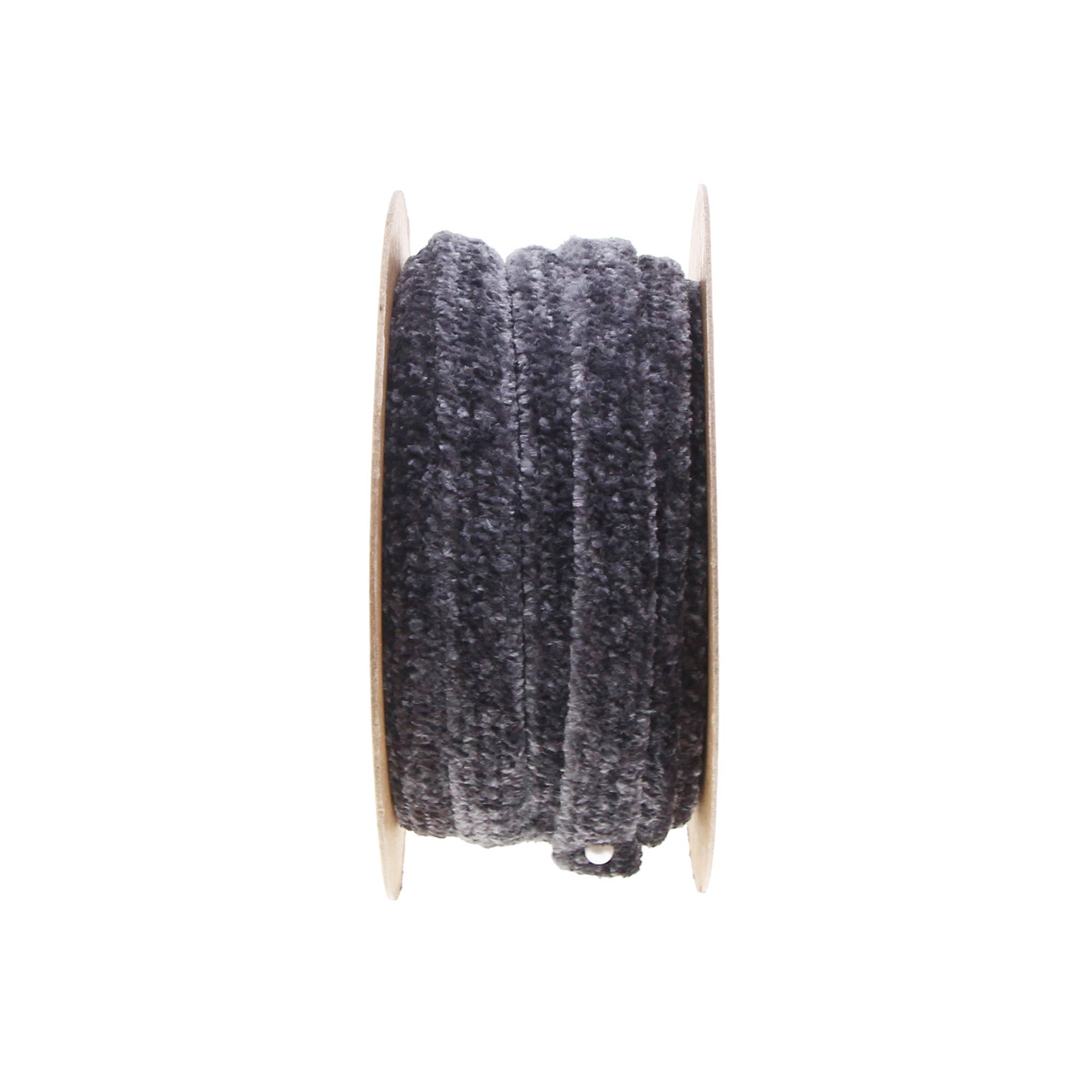 Vosteen - Wholesale Ribbon - Gift Wrapping - Chenille strap Asta, W10mm, L10m, grey0