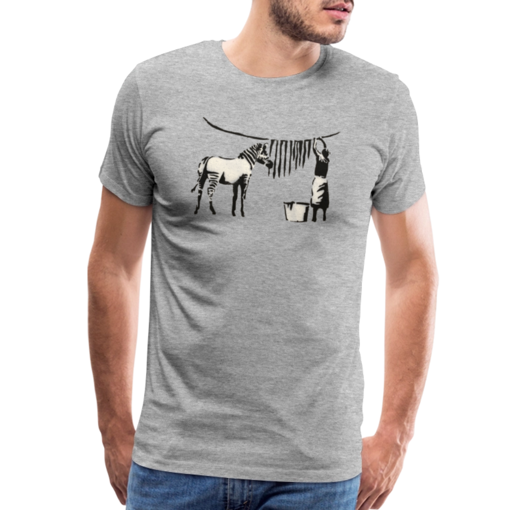 Art-O-Rama Shop – wholesale Screen printed t-shirt – unisex – Banksy Zebra Stripes Artwork T-Shirt9