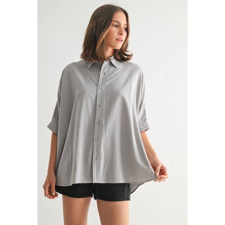 STRIPE OVERSIZED SHIRT for wholesale by FUN2FUN