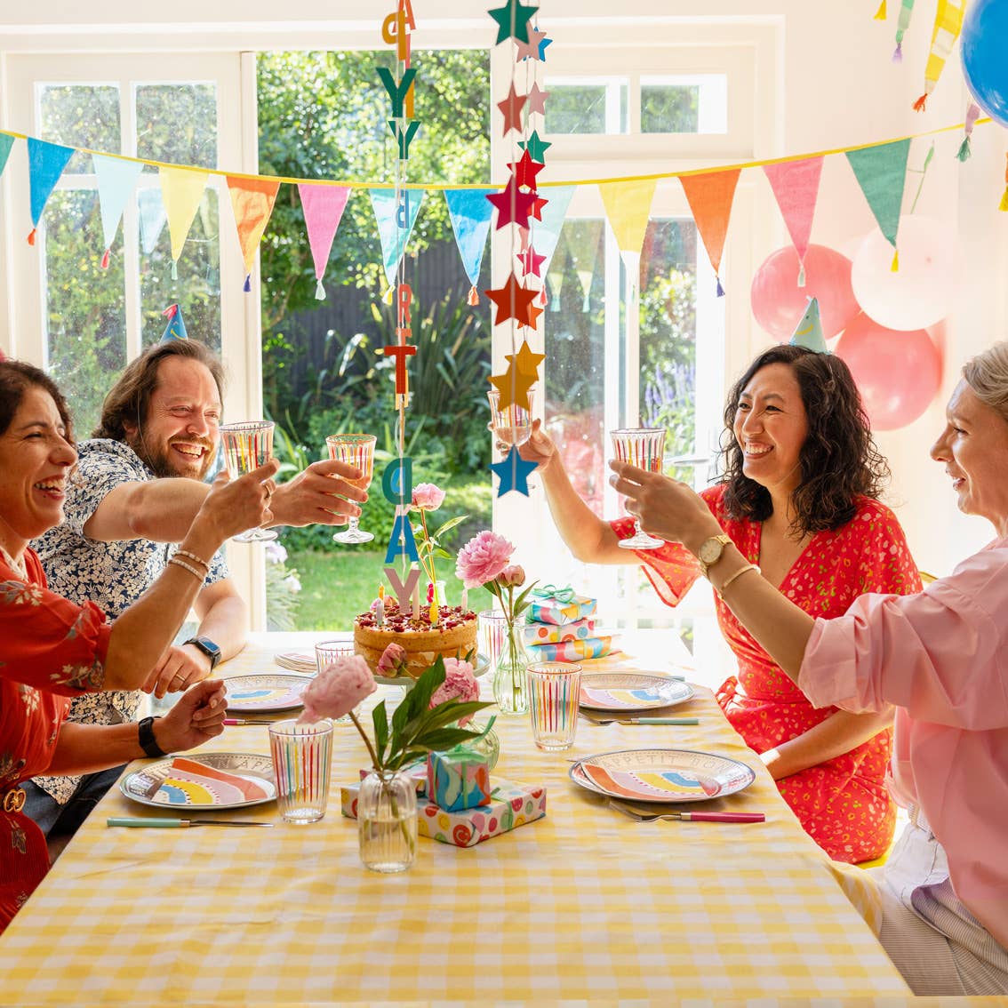 Talking Tables UK - Wholesale Bunting/garland - Rainbow Fabric Bunting | 3m |5