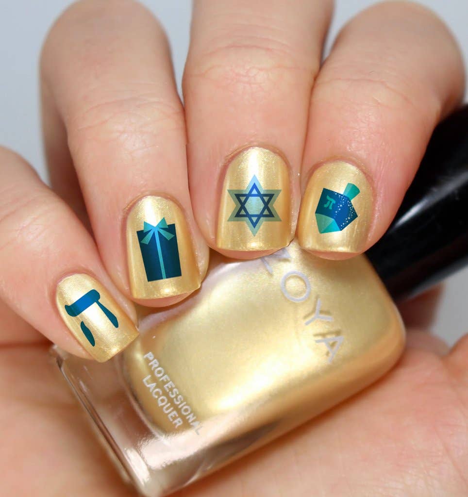 Moon Sugar Decals - Vente Nail Art/Autocollant pour les ongles - Hannukah #1 - Décalcomanies Nail Art2