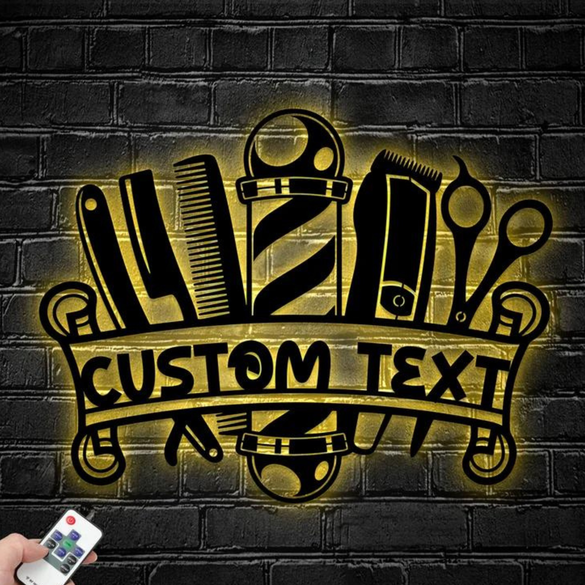 Glow Neon - Venta al por mayor Letrero de neón - Cartel de metal personalizado para barbería con luces LED2