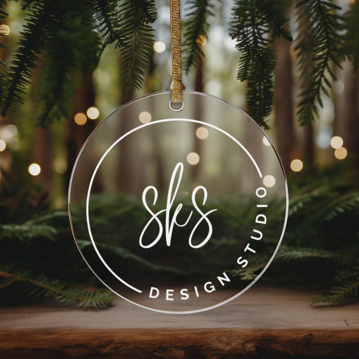 SKS Design Studio - Wholesale Ornament - CUSTOM Logo | UVDTF | Christmas Ornament