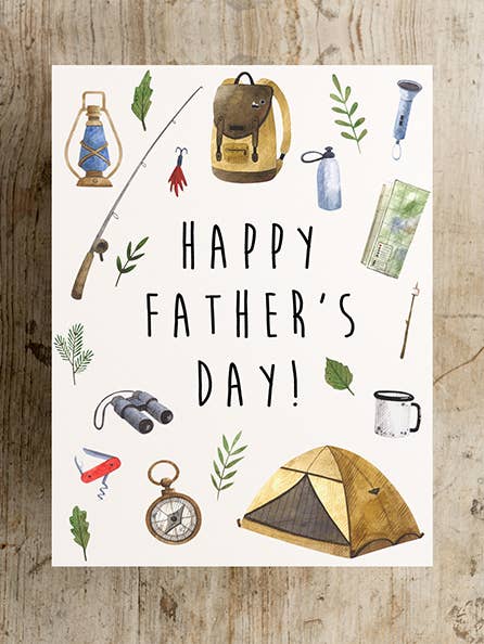 Happy Father's Day Camping Card for wholesale by The Jewelry Bx