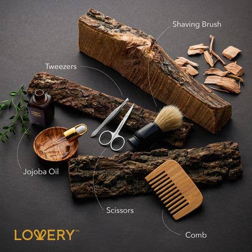 Lovery - Wholesale Bath & Body Set - Men's - Mens Gift Set - 14Pc Sandalwood Bath Set, Beard Grooming Kit3