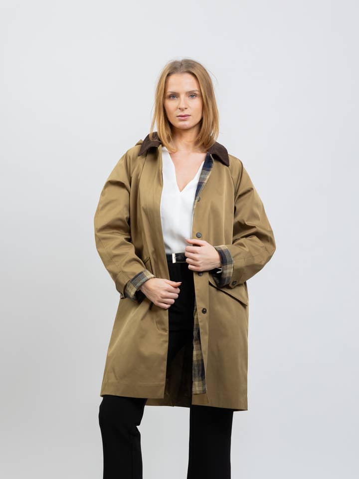 CHECKED PARKA WITH HOOD for wholesale by KZELL PARIS