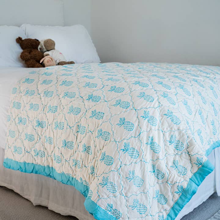 Pineapple Quilt - Turquoise for wholesale by Livvy B