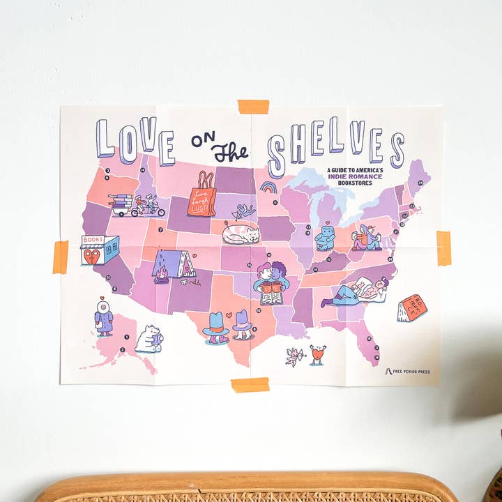 Free Period Press - Wholesale Map - Love on the Shelves: A Guide to Indie Romance Bookstores1