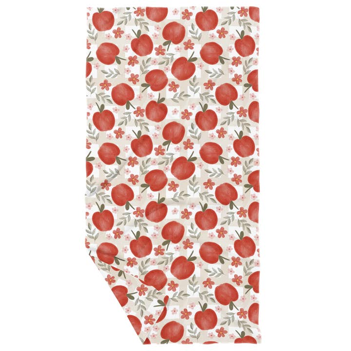 Geruite appelzijdige wafel theedoek voor wholesale door June Apothicarie