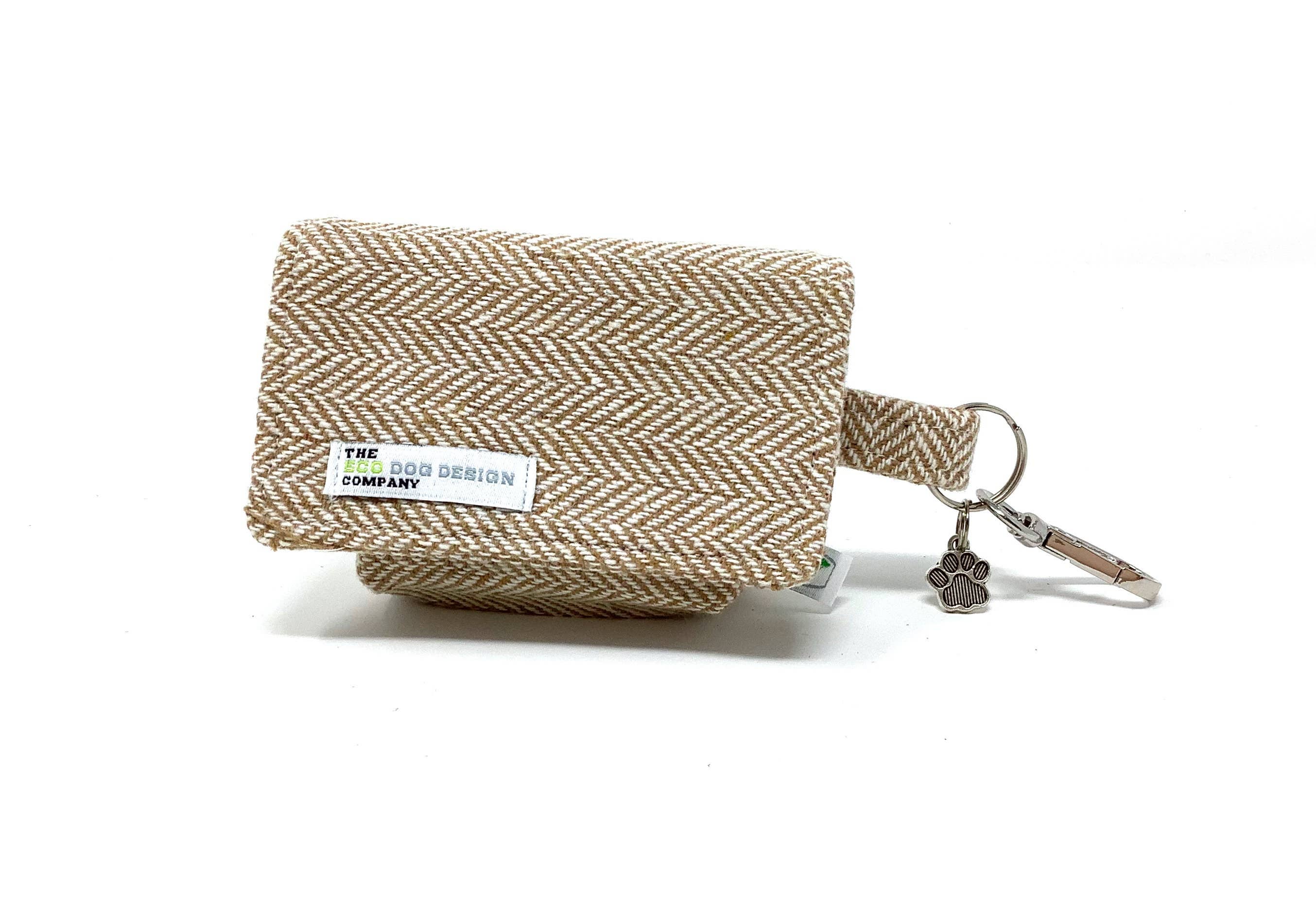 EcoDogDesigns – wholesale Pet poo bag dispenser – Beige Tweed Dog Pouch, Dog Treat Pouch/ Waste Bag Carrier.0