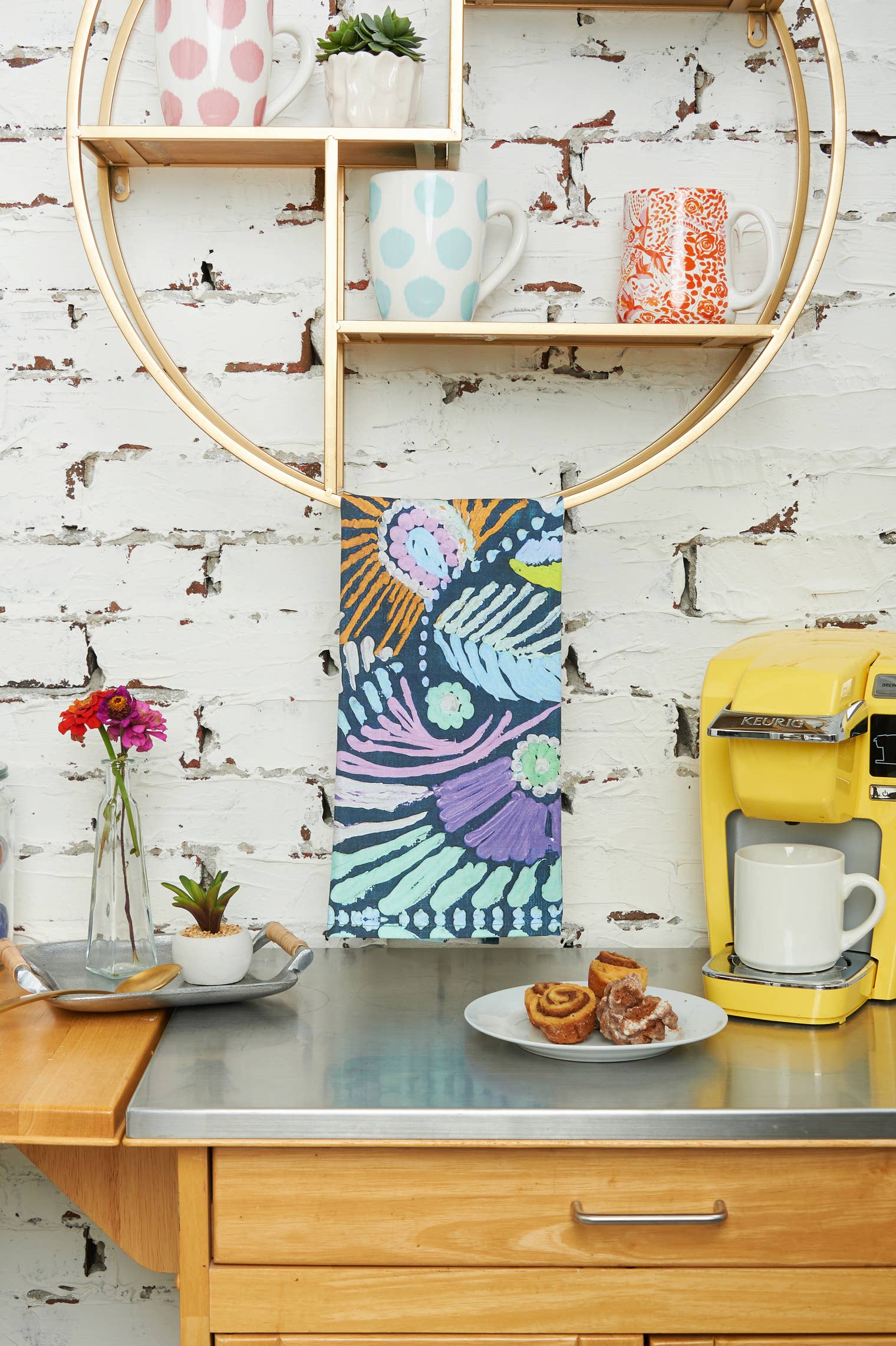 carol & frank - Wholesale Tea Towel - SALE Abstract Floral Kitchen Towel2