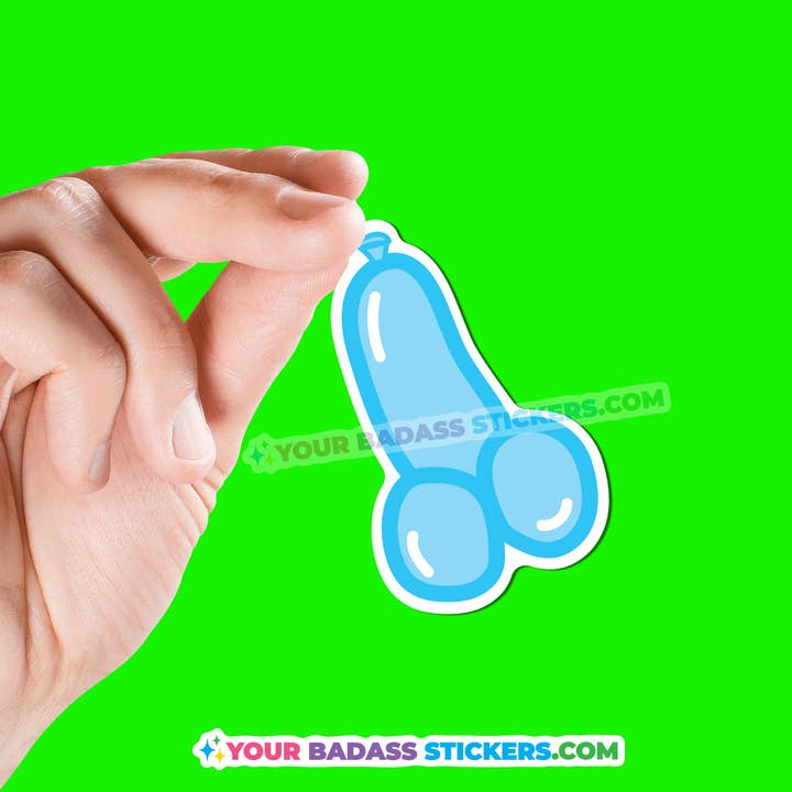 Balloon Animal Penis Vagina Boobs Sticker for wholesale by Your Badass Stickers