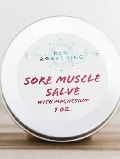 Sore Muscle with Magnesium Salve for wholesale by Raw Awakening