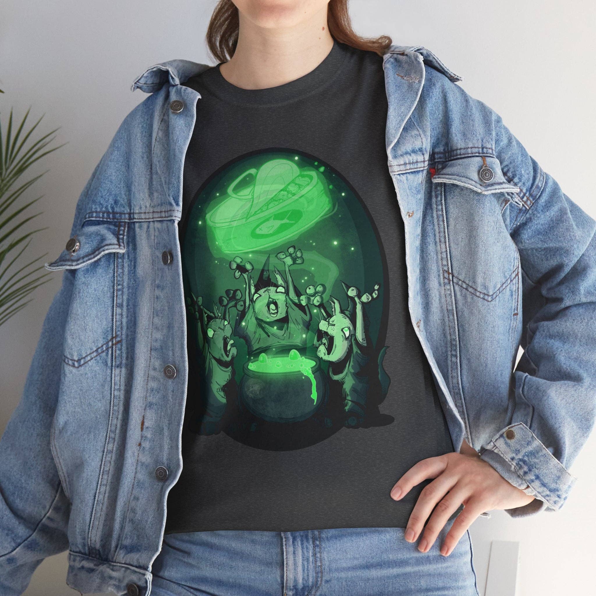 LVB Art - Vente T-shirt à imprimés – unisexe - T-shirt en coton épais unisexe Cat Coven31