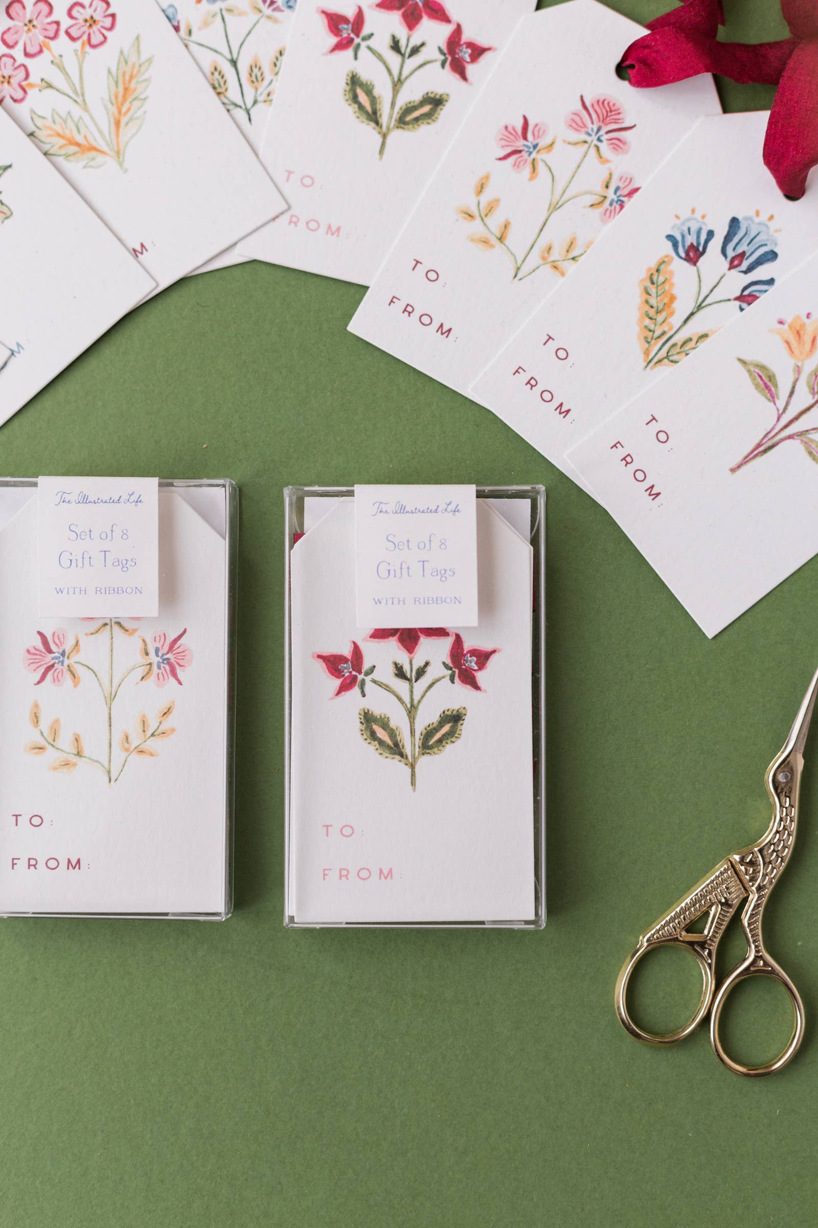 The Illustrated Life - Wholesale Gift Tag - Block Print Gift Tags - Set of 81