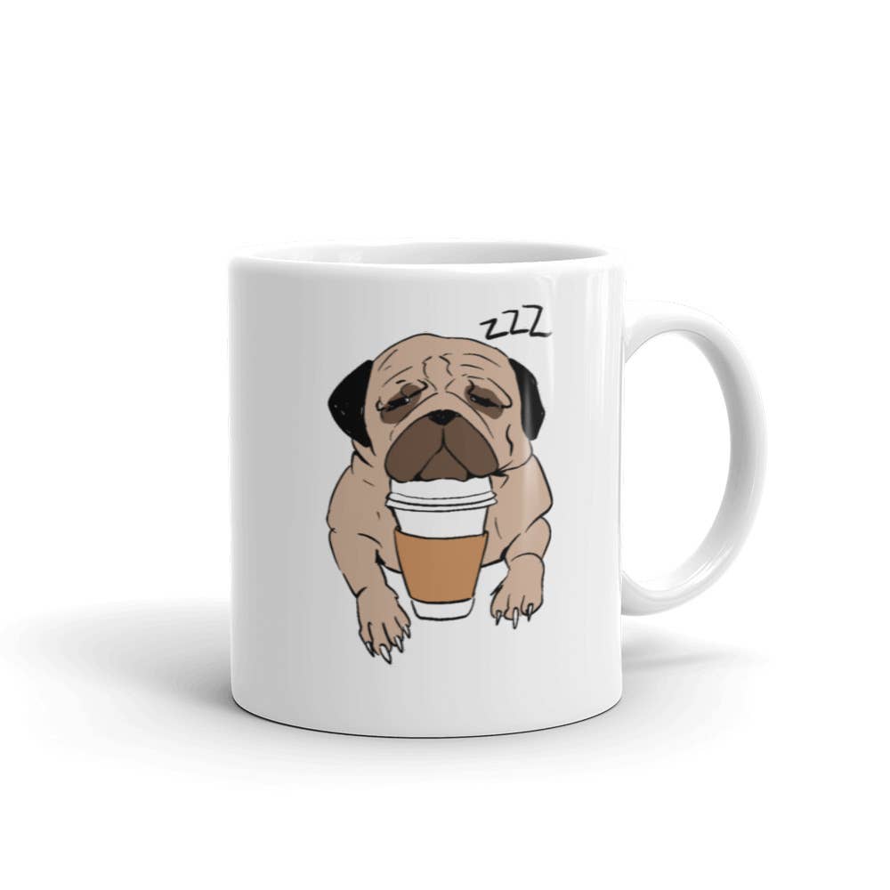 REMOVED BRAND - Wholesale Coffee Mug - Vinny the Pug Caricature #00030