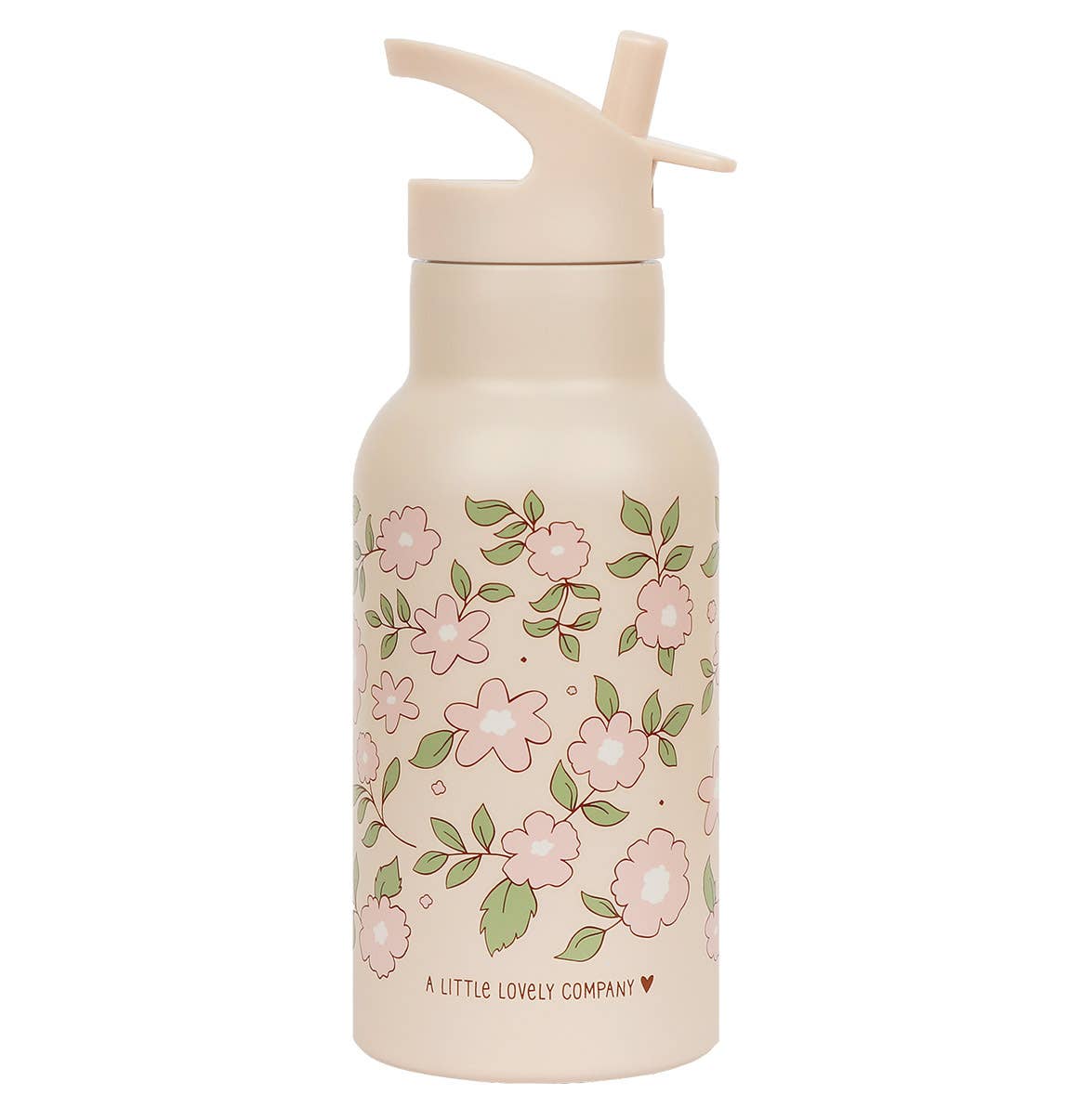 A Little Lovely Company – wholesale Water bottle – Kids stainless steel drink/water bottle: Blossoms - pink1