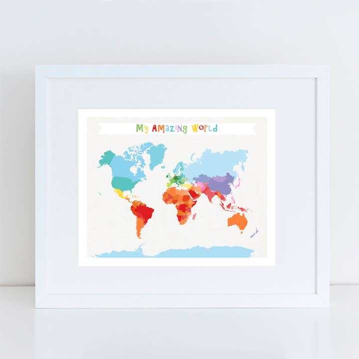 Impression de ma carte du monde incroyable pour la vente par Creative Monsoon