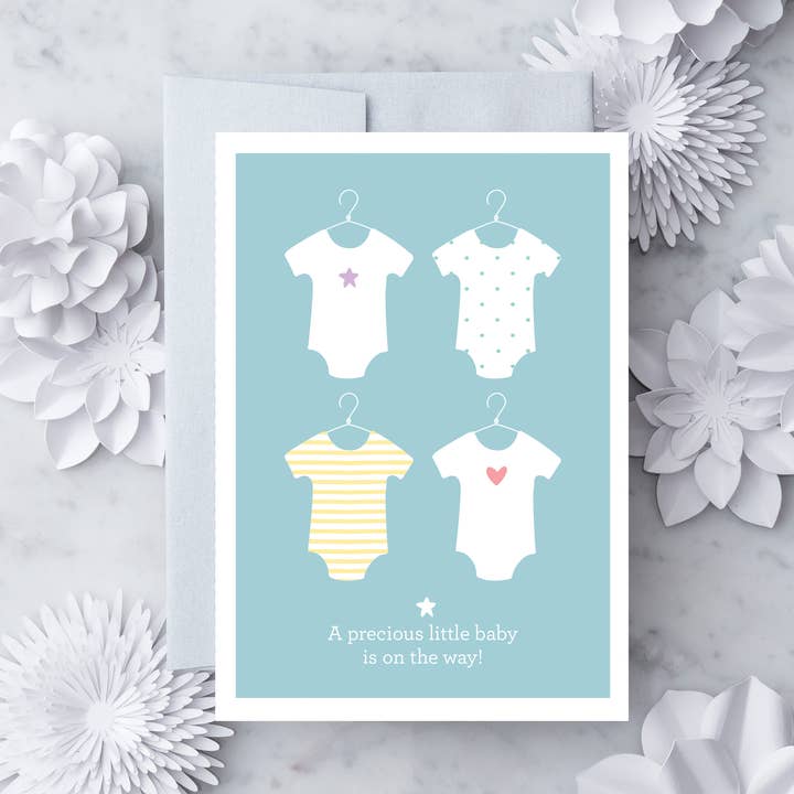 BB18v - Cartão Duche Bebé - new baby por atacado de Design With Heart