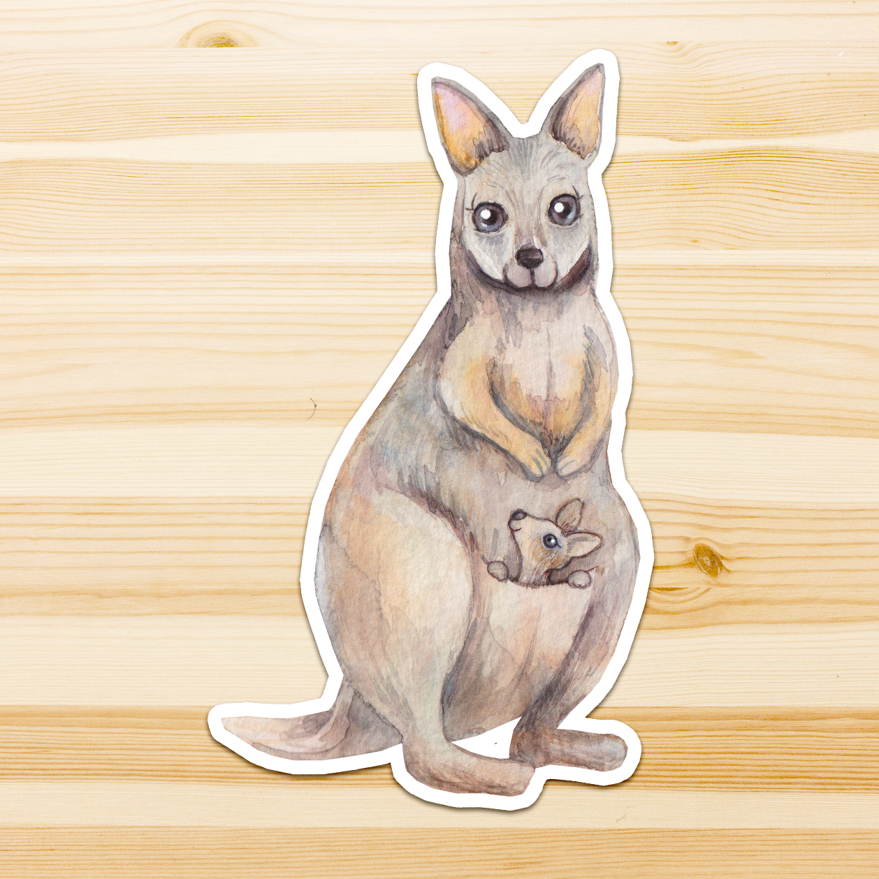 Watercolour By Cat - Wholesale Sticker - Large Australian Animal Vinyl Sticker2