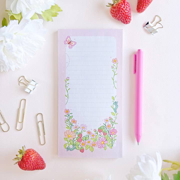 The Rosy Redhead - Wholesale Notepad - Shopping To Do List Planner Cute Strawberry Patch Notepad4