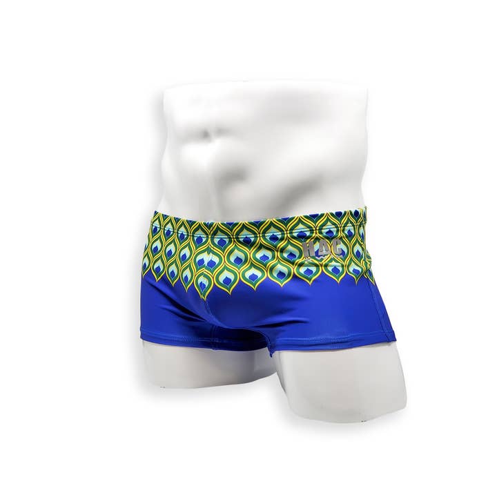 Boxer de bain Box Cut - Peacock pour la vente par HAC Swim