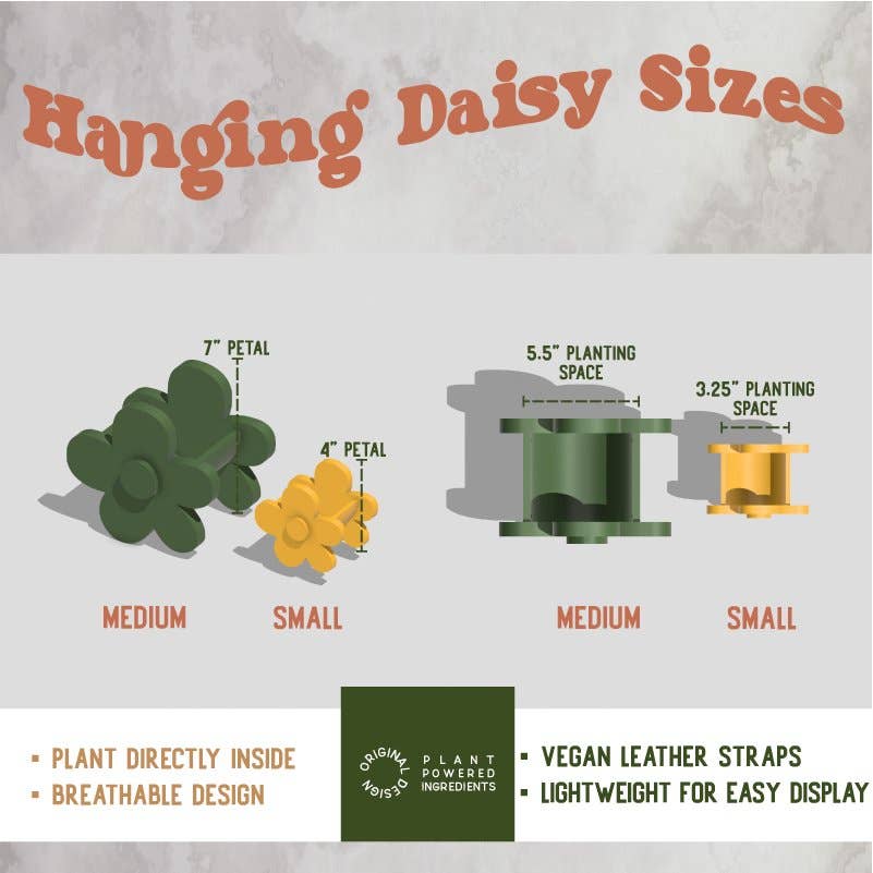 Rosebud Homegoods - Wholesale Hanging Planter - Indoor Hanging Planter, Daisy3