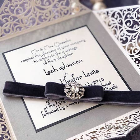 Imaginediy - Vendita all'ingrosso Biglietti di invito - Invito a nozze Corinne, bianco2